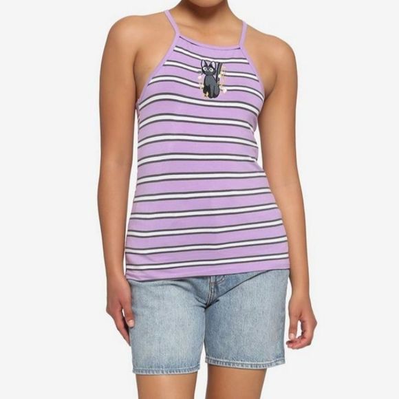 HerĀ Universe Studio GhibliāKiki's Delivery Service Jiji Stripe Cami - Picture 2 of 3